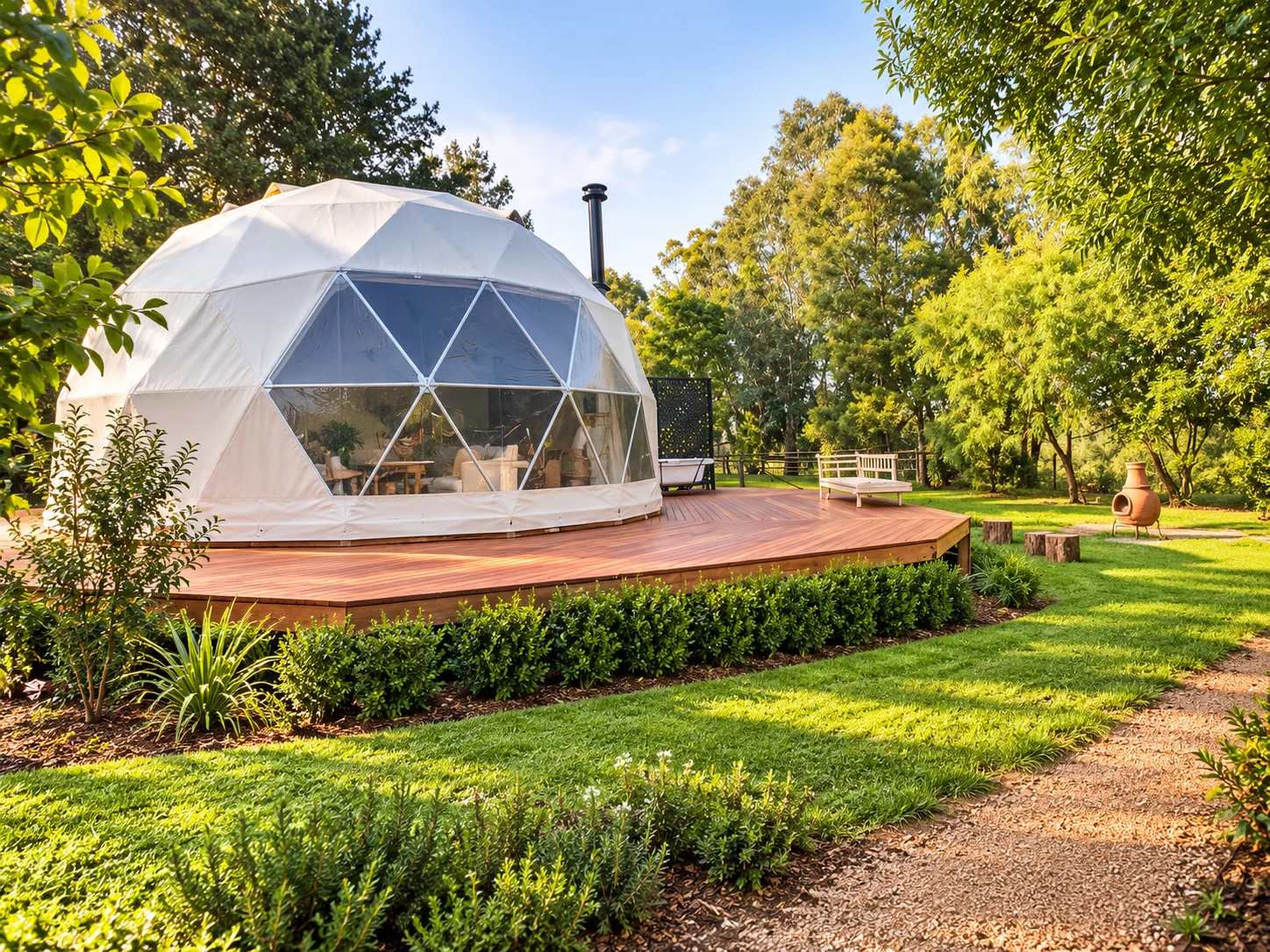 Stu's 6m Geo Dome glamping stay in Victoria