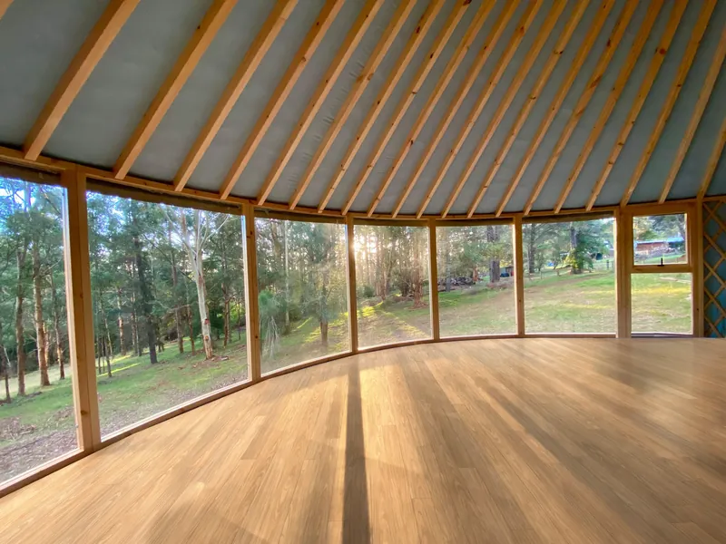 ORON interior with six windows and a blackbutt floor